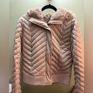 bebe women’s hooded bomber jacket